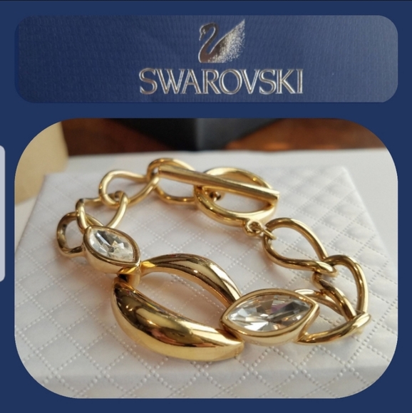 AUTHENTIC Swarovski Gold plated bracelet - Picture 16 of 16